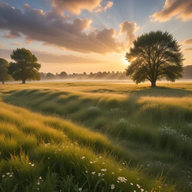 Radiant morning sunlight symbolizing a positive start to the day.