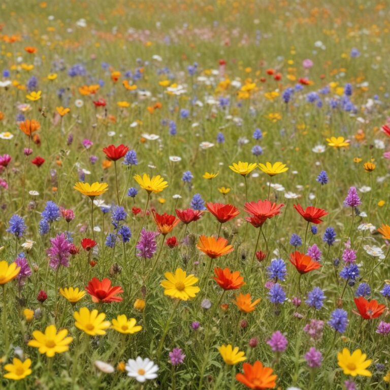 A burst of natural color and joy in a summer field.